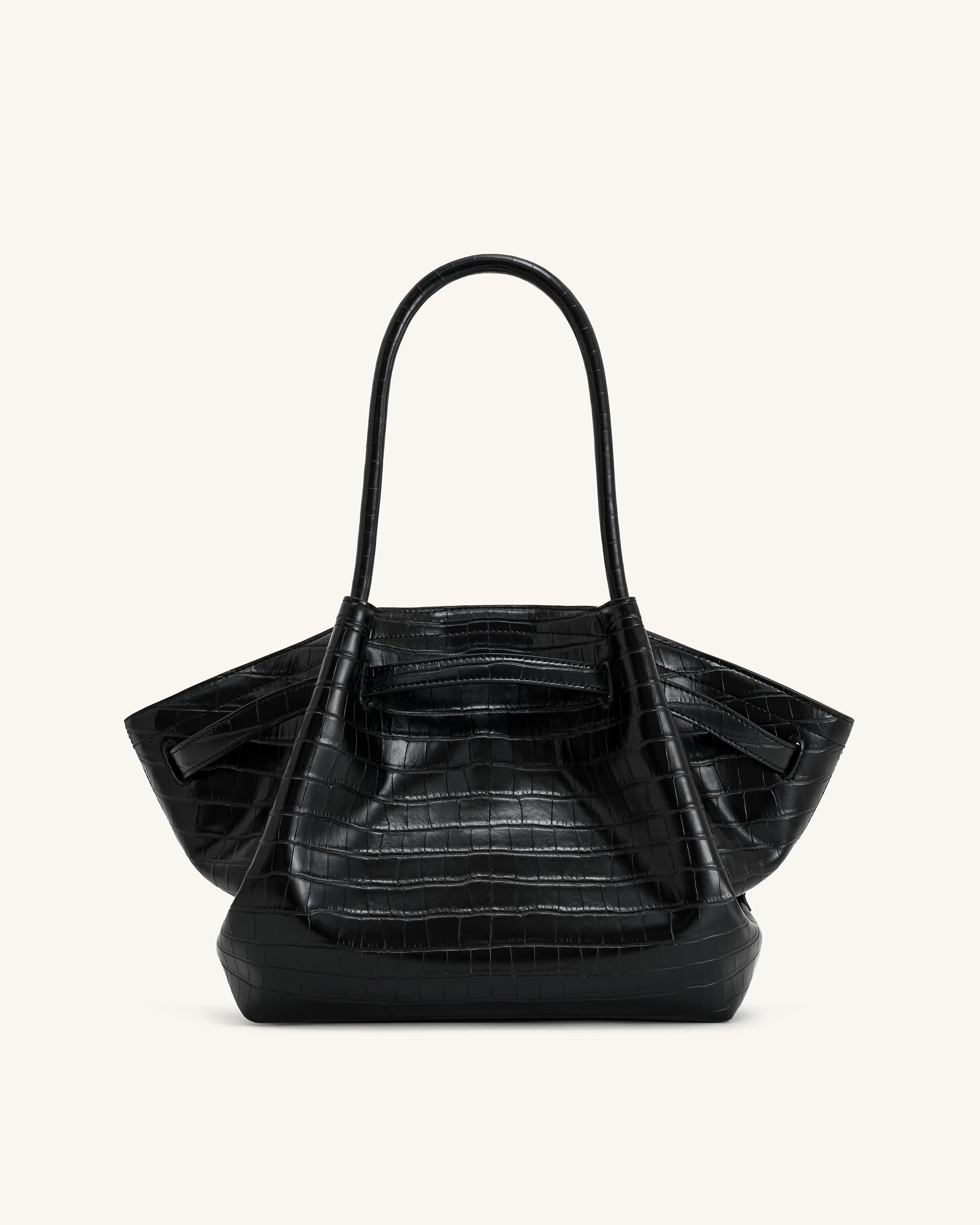 Hana Medium Tote Bag - Schwarzes Kroko