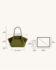 Hana Medium Tote Bag aus Wildlederimitat - Dunkel-Olive