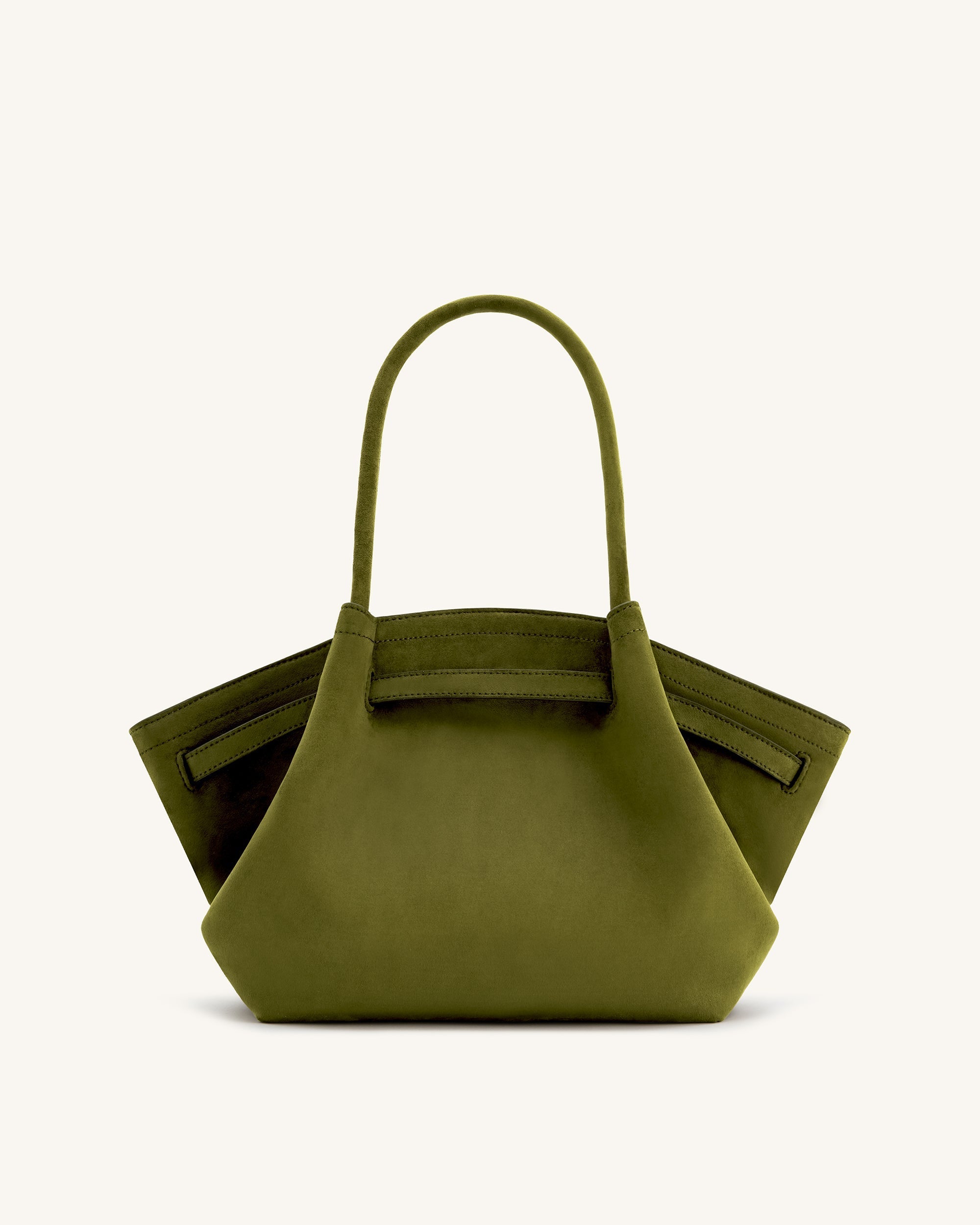 Hana Medium Tote Bag aus Wildlederimitat - Dunkel-Olive