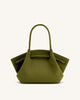 Hana Medium Tote Bag aus Wildlederimitat - Dunkel-Olive