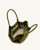 Hana Medium Tote Bag aus Wildlederimitat - Dunkel-Olive