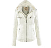 Benedikta | Wetterfeste Damen Lederjacke mit Kapuze