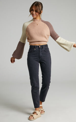 Evelia | Damenpullover mit Farbblock-Design