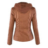 Benedikta | Wetterfeste Damen Lederjacke mit Kapuze
