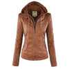 Benedikta | Wetterfeste Damen Lederjacke mit Kapuze