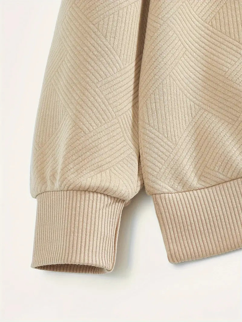Oskar | Vintage Zip-Up Pullover mit auffälligem geometrischen Muster