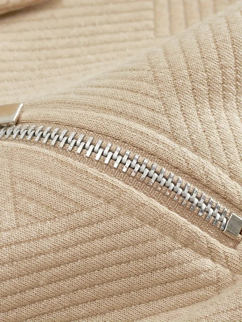 Oskar | Vintage Zip-Up Pullover mit auffälligem geometrischen Muster