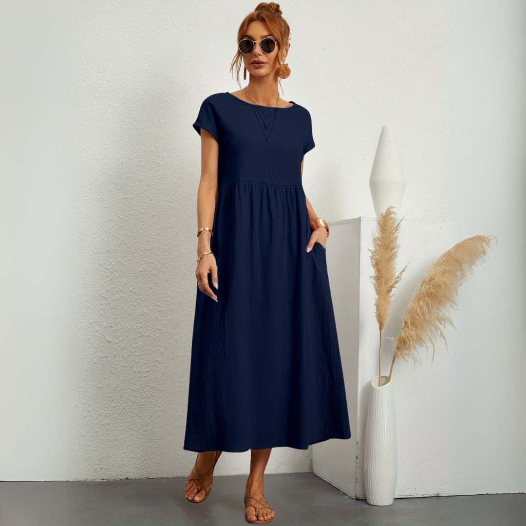 Colton | Damen Maxikleid mit Rundhals