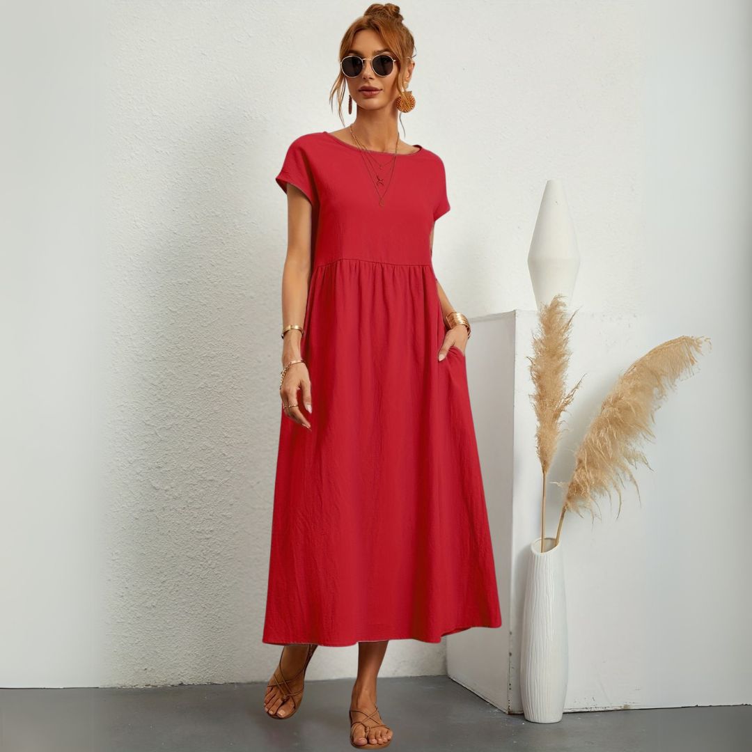 Colton | Damen Maxikleid mit Rundhals