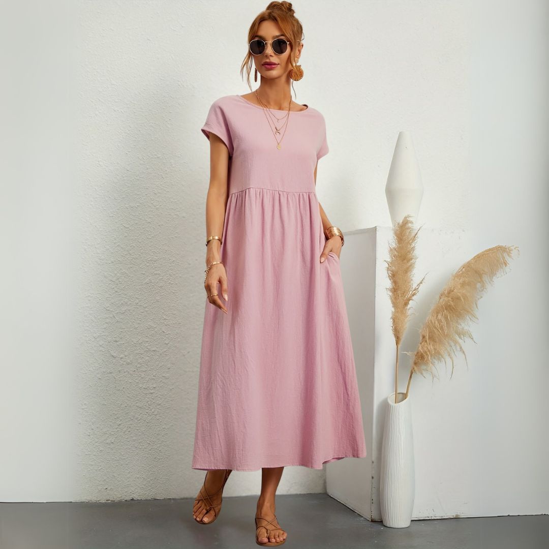 Colton | Damen Maxikleid mit Rundhals