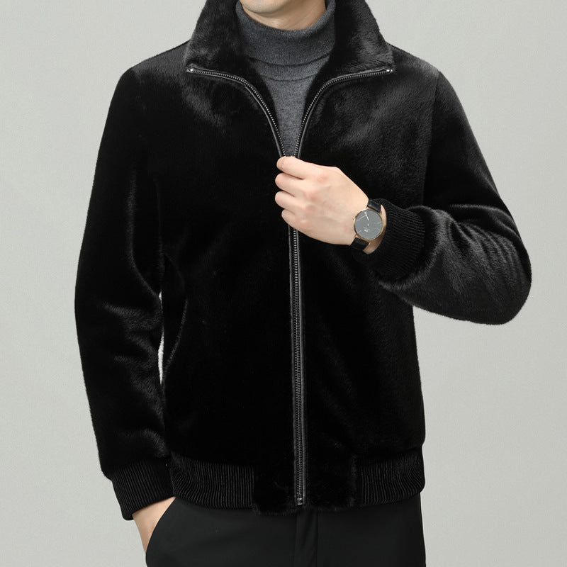 Amira | Kuschelige Wolljacke mit Fellfutter