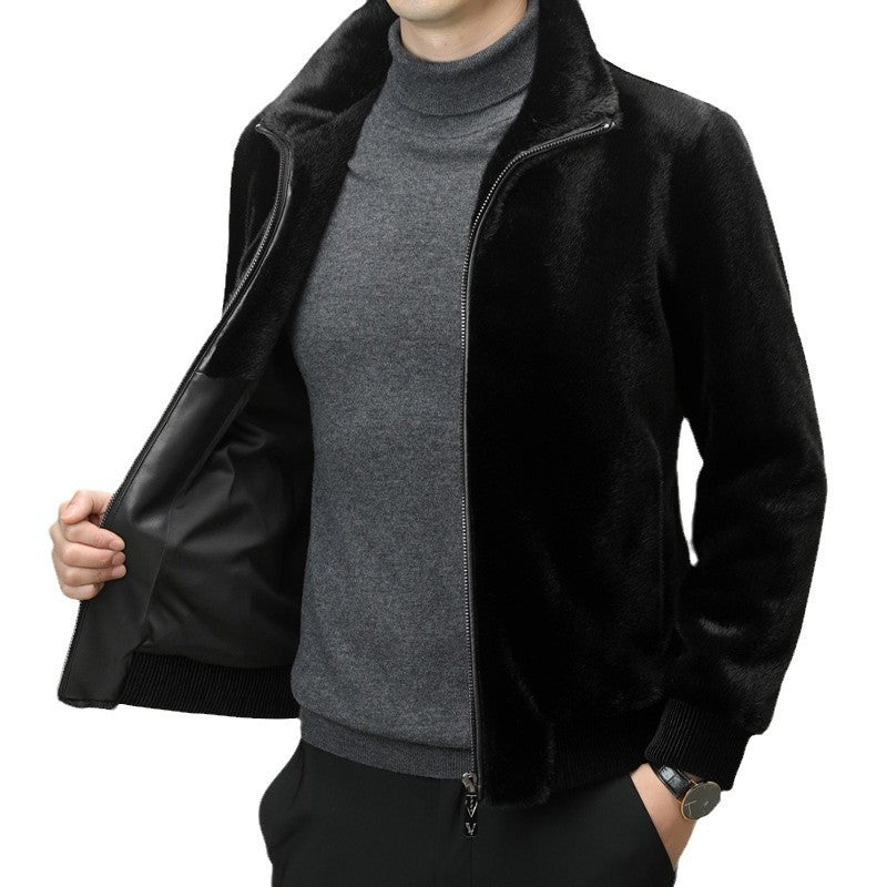 Amira | Kuschelige Wolljacke mit Fellfutter