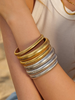 Serpentina – Breites Schlangenarmband mit 18K-Goldbeschichtung