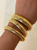 Serpentina – Breites Schlangenarmband mit 18K-Goldbeschichtung