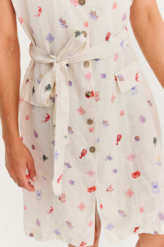 Zack | Retro-Sonnen-Midi-Wollkleid