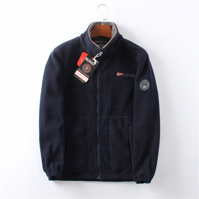 Manuel | Doppellagige Fleece-Kapuzenjacke