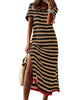 Maddie | Gestreiftes Split-T-Shirt-Kleid