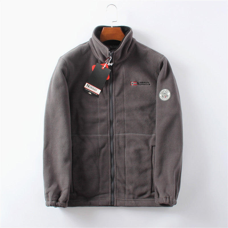 Manuel | Doppellagige Fleece-Kapuzenjacke