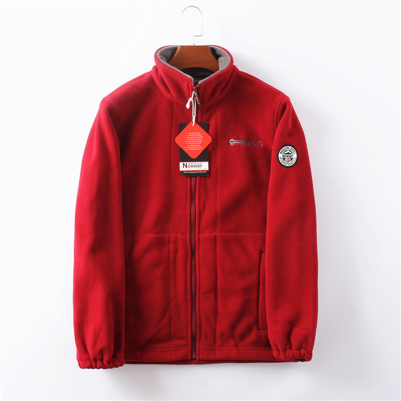 Manuel | Doppellagige Fleece-Kapuzenjacke