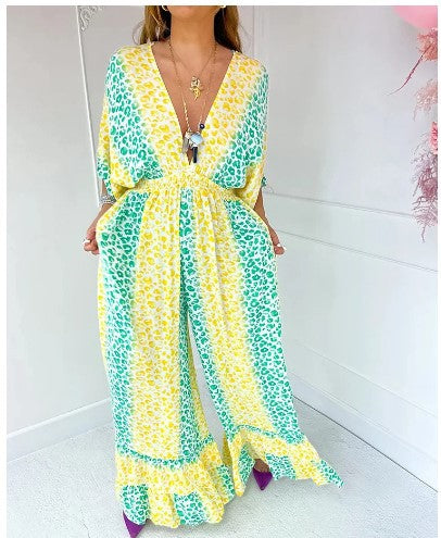 Vivienne | NEUER STIL Kleid mit Panther-Print-Ausschnitt