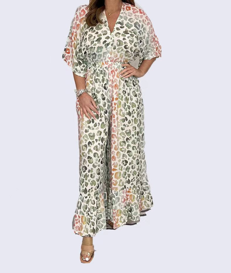 Vivienne | NEUER STIL Kleid mit Panther-Print-Ausschnitt