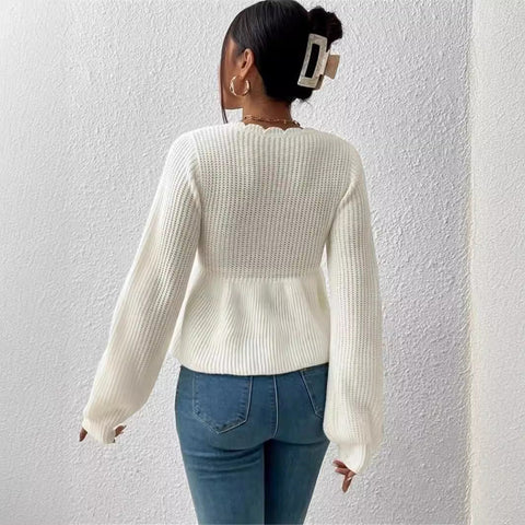 Julia | Strickpullover mit V-Ausschnitt