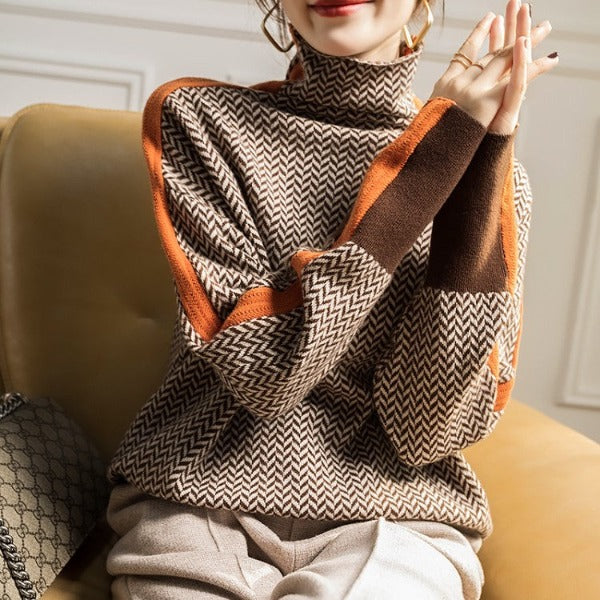 Emmy | Pullover mit auffälligen kontrastierenden Streifen