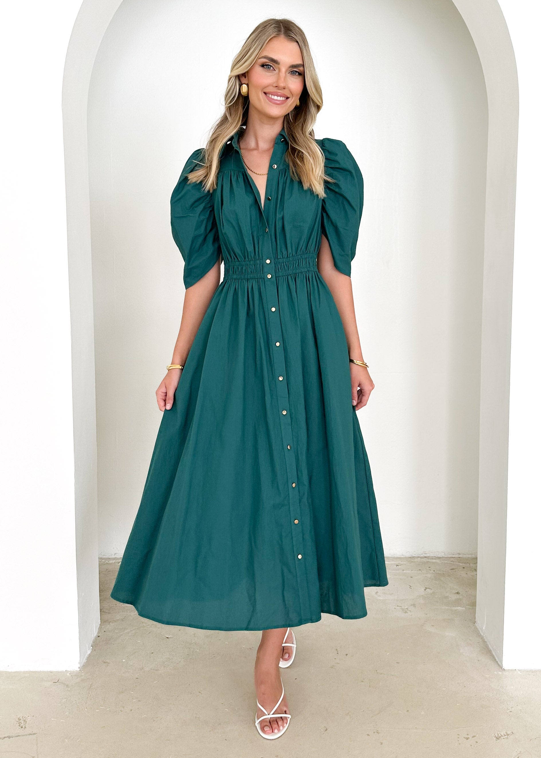 Ariana | Klassisches Midikleid mit Kragen