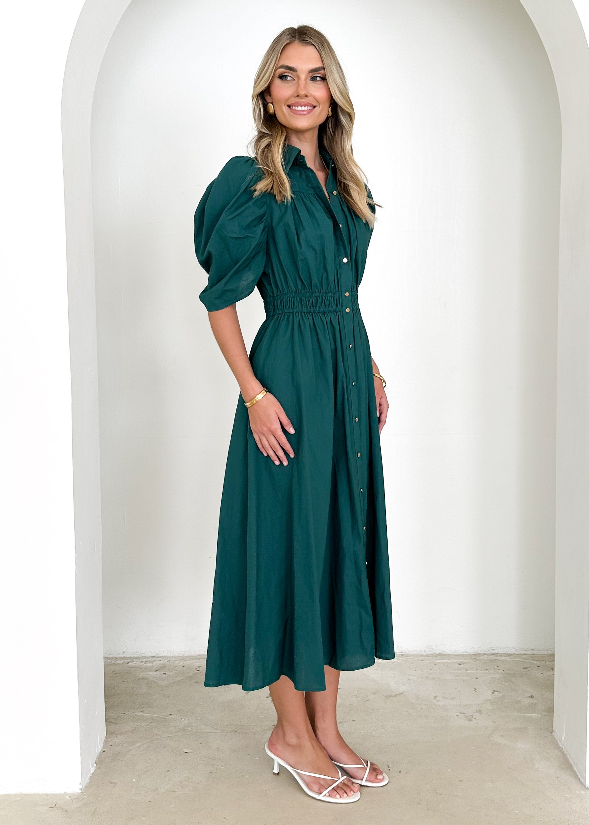 Ariana | Klassisches Midikleid mit Kragen