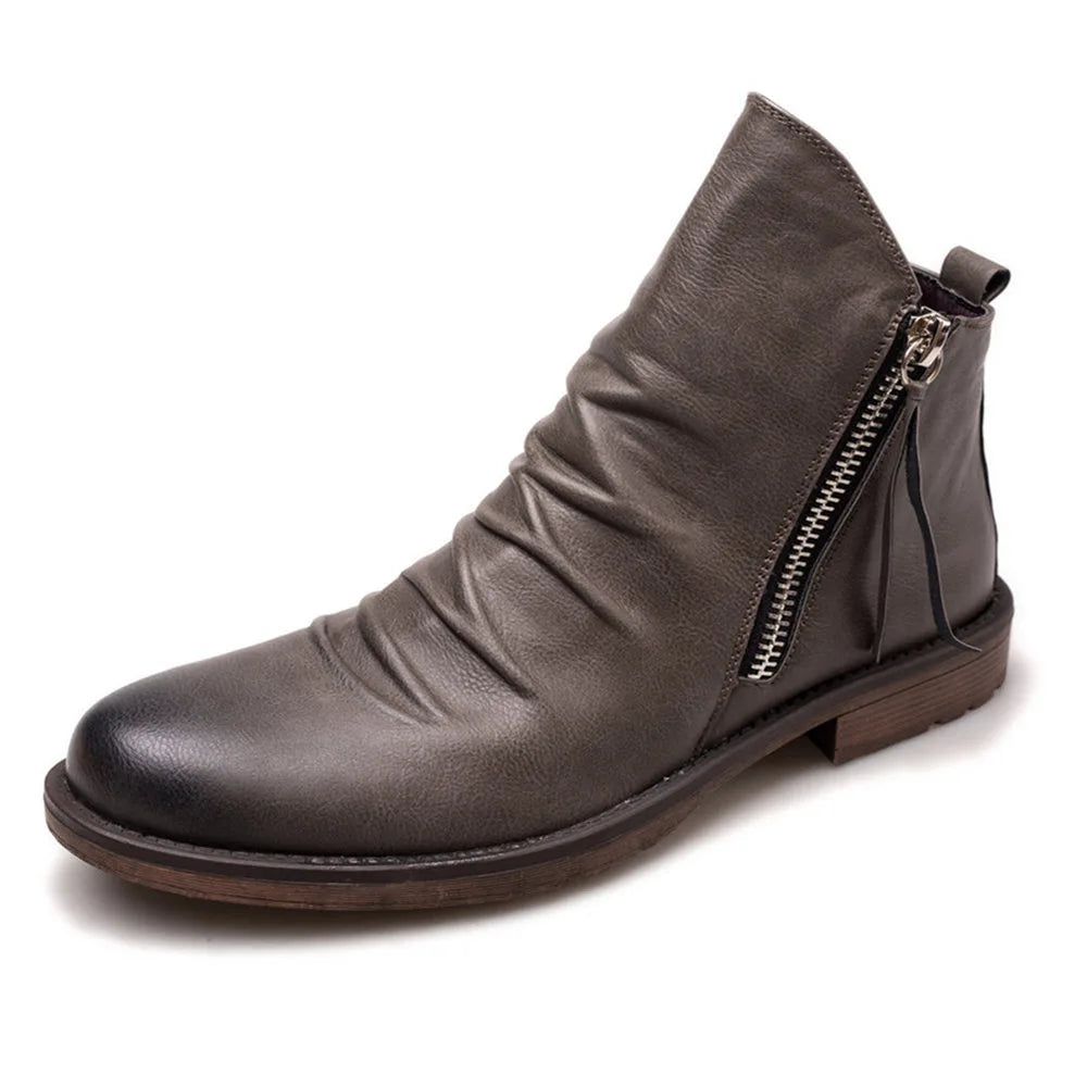 Antonio™ | Elegante Lederstiefel mit Reißverschluss