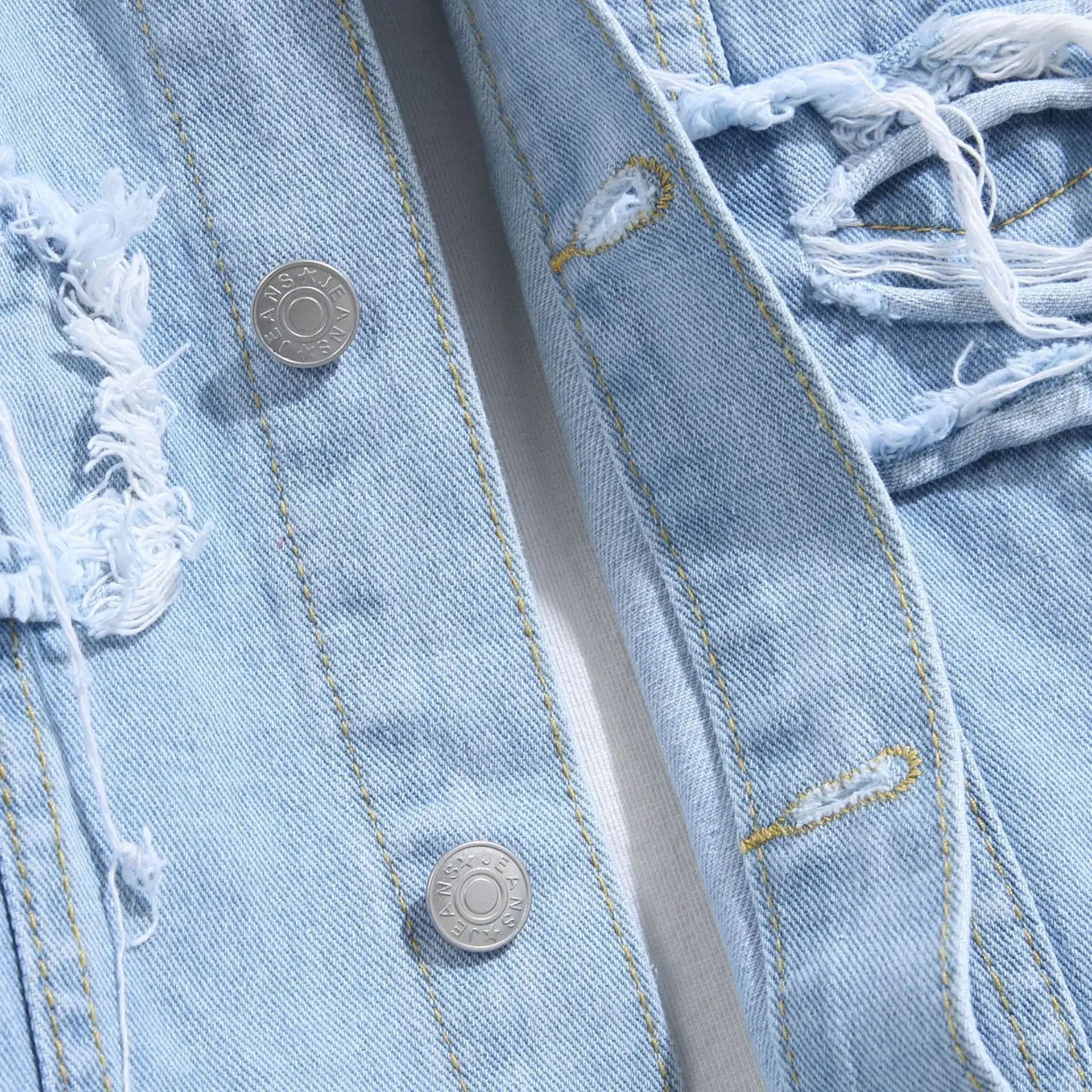 Fray | Stylische Denim-Jacke mit Distressed-Details