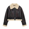 BABETTE | Vintage Jacke mit Gürtel und Frontreißverschluss