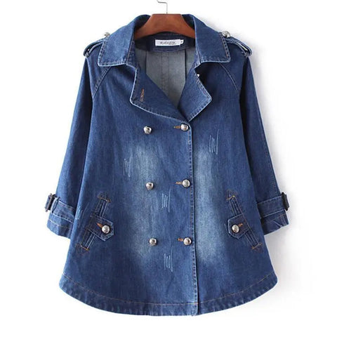 Elisa | Eleganter Umhangmantel aus Denim