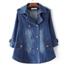 Elisa | Eleganter Umhangmantel aus Denim