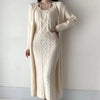 Clarity™ | Winter-Strickkleid und Weste-Set