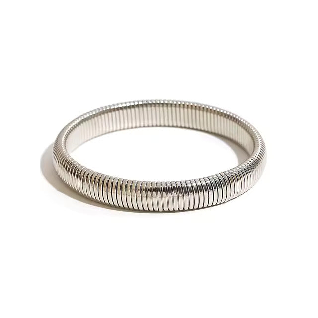 Serpentina – Breites Schlangenarmband mit 18K-Goldbeschichtung