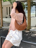 Lydia Halfmoon Imitationssuede Tasche