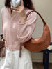 Lydia Halfmoon Imitationssuede Tasche
