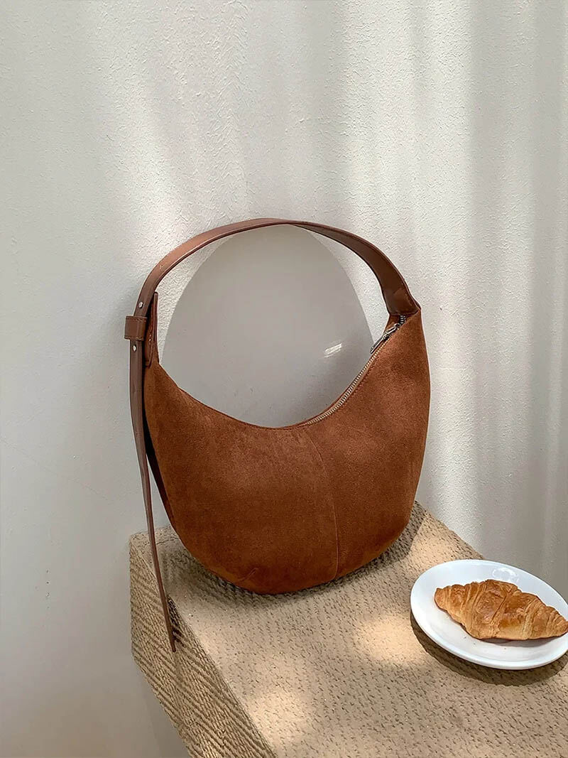 Lydia Halfmoon Imitationssuede Tasche