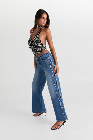 Cairo | Jean – Lässiger Chic in Mittelblau