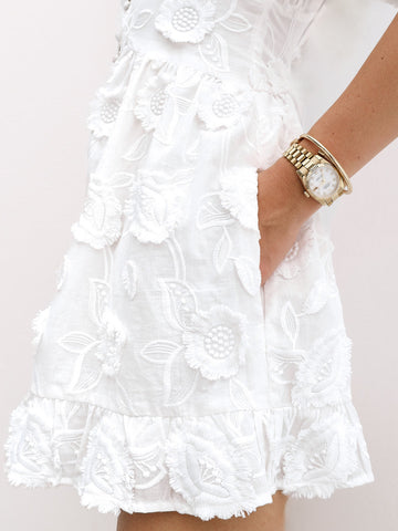 Isabella | Elegantes Baumwollkleid mit Stickerei