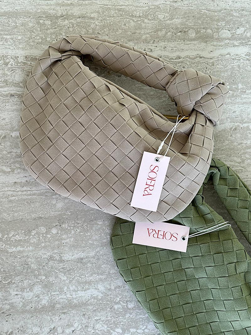 Mini-Suède Gewebte Tasche
