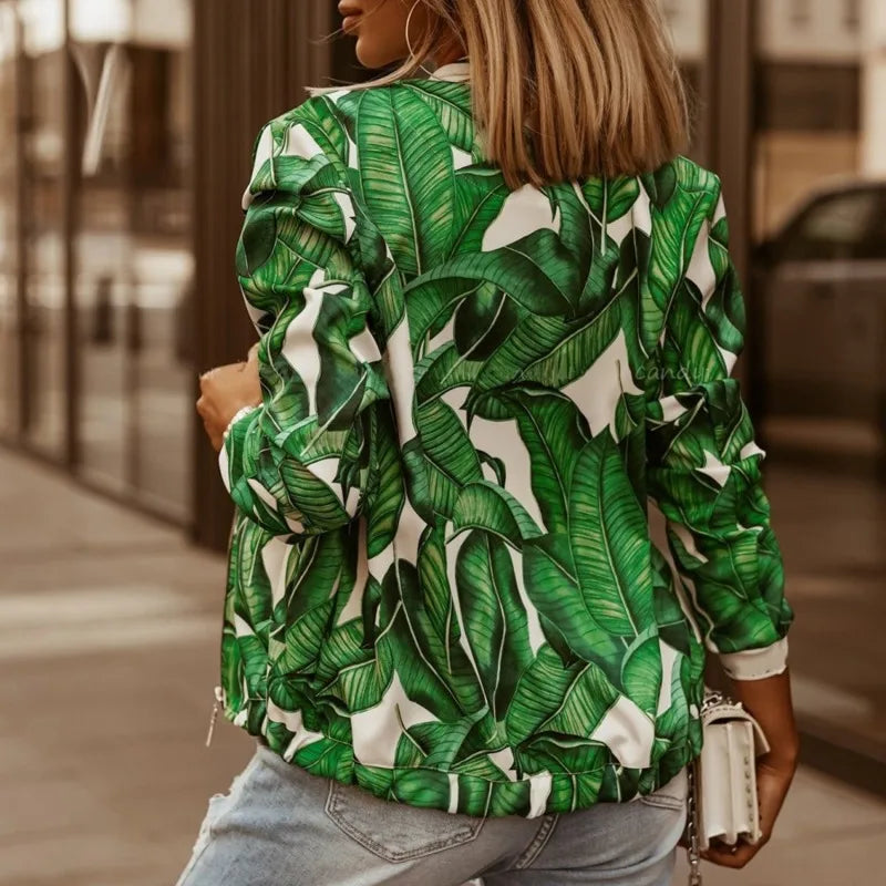 Nora | Stilvolles Langarm-Blumenprint-Jäckchen