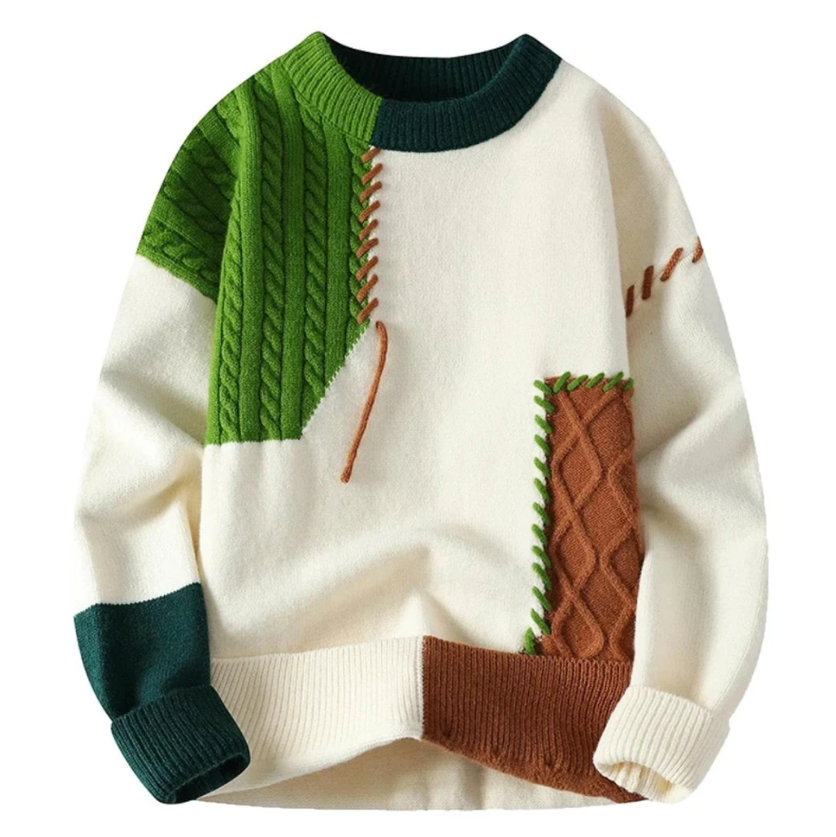 India | Kreativer Patch-Pullover