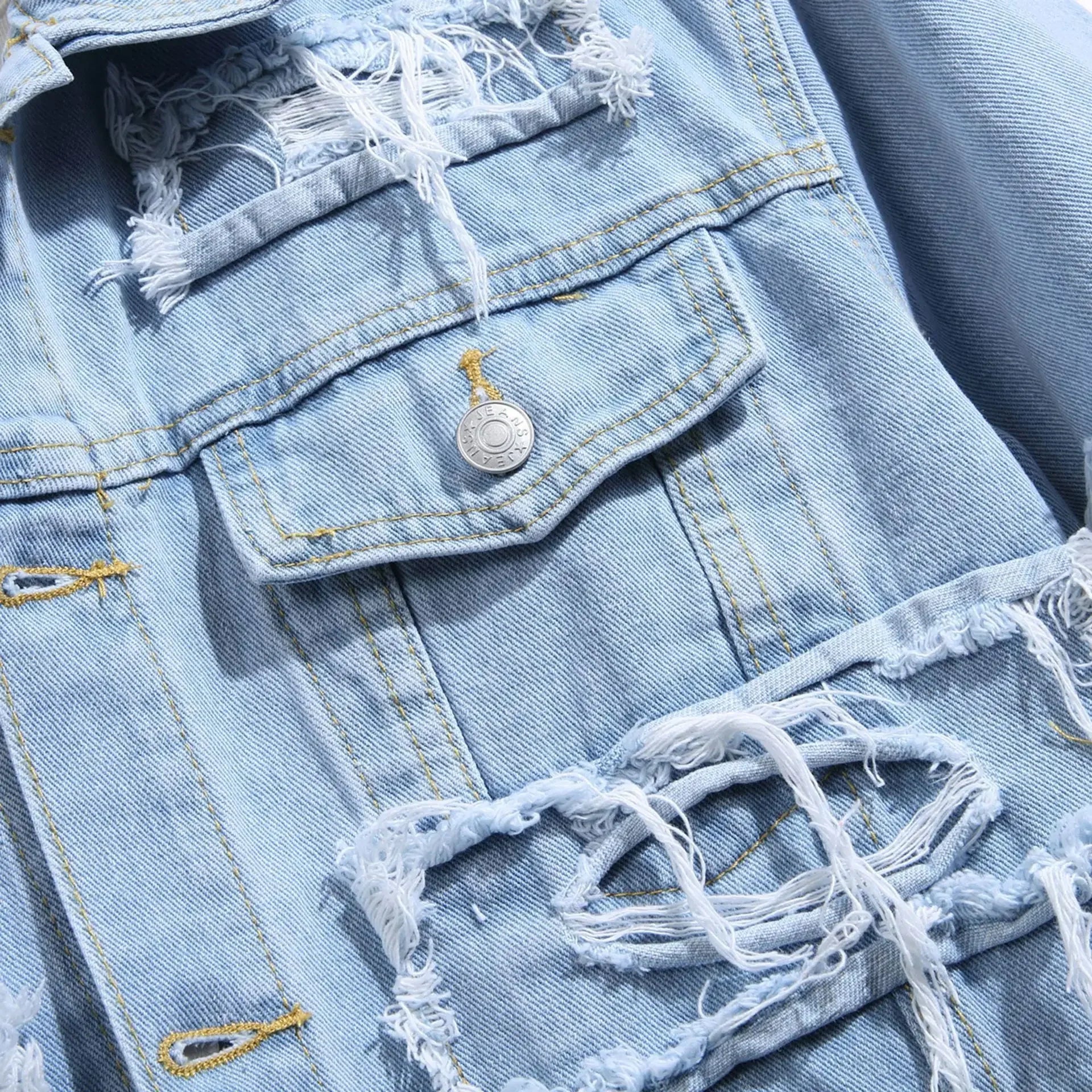 Fray | Stylische Denim-Jacke mit Distressed-Details
