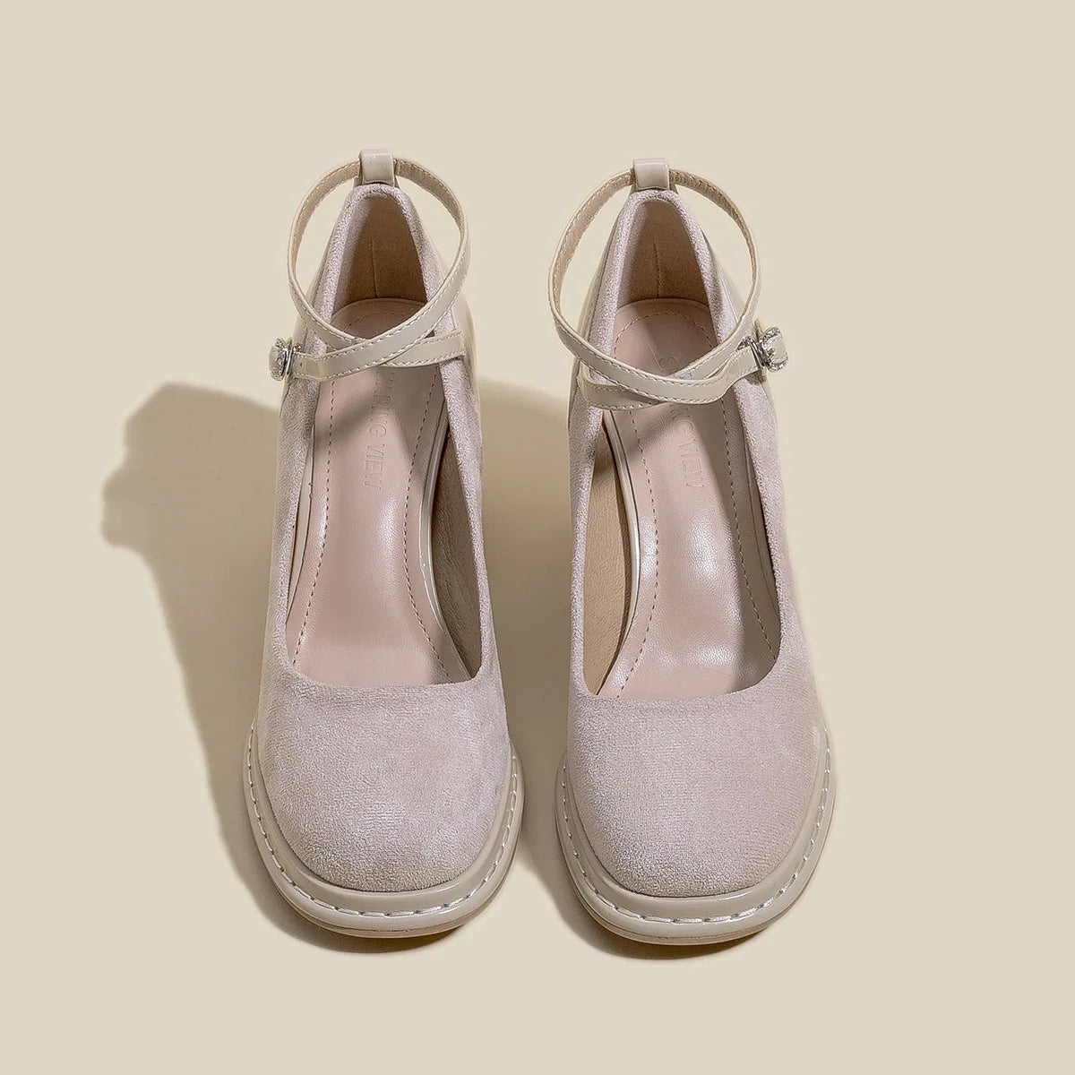Lunala | Elegante Wildlederpumps mit Blockabsatz