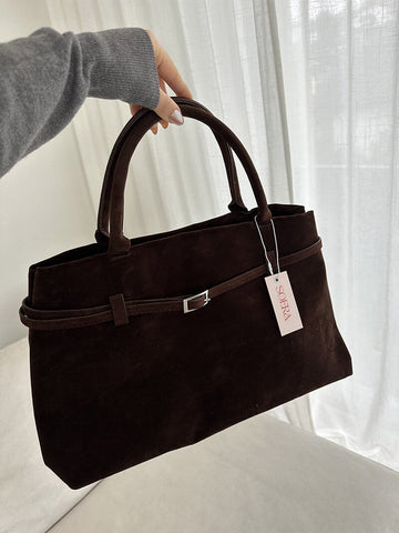 Dalila-Tasche aus veganem Wildleder