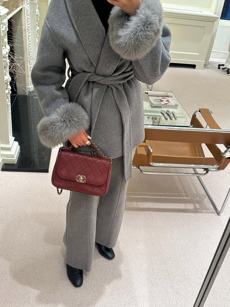 Grace | Eleganter Kunstpelzmantel für Herbst & Winter