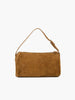 Rubinrote Wildledertasche
