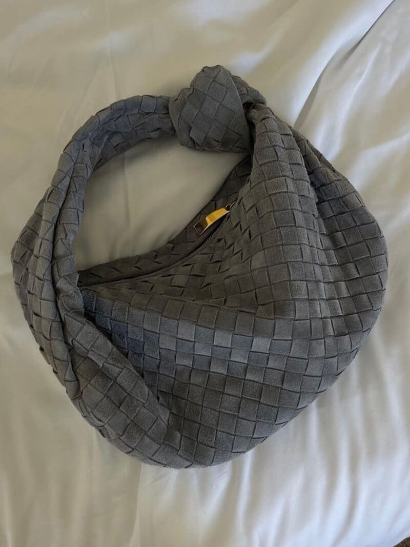 Mittelgroße Gewebte Tasche aus Wildleder